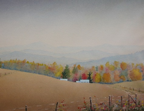 Al Junek watercolor painting, Watercolor Society of North Carolina